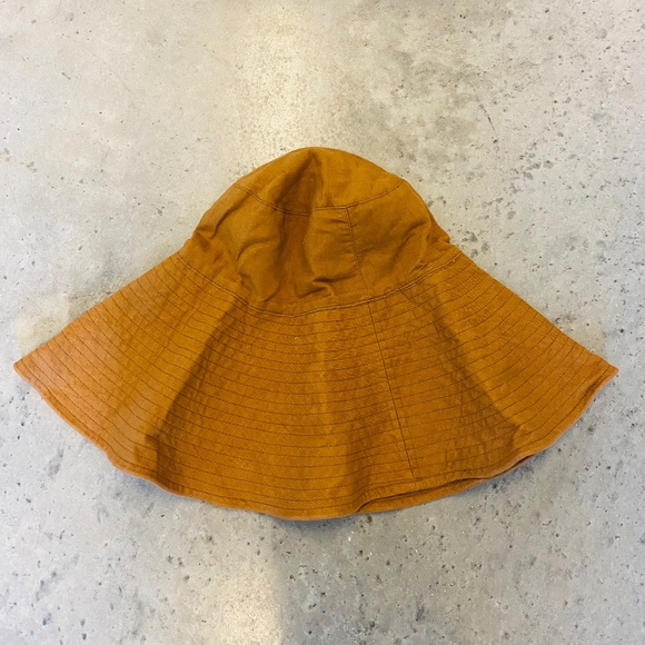 Rust Extra Wide Brim Sun Hat | Minimal Linen Look | One Size ? main image 2